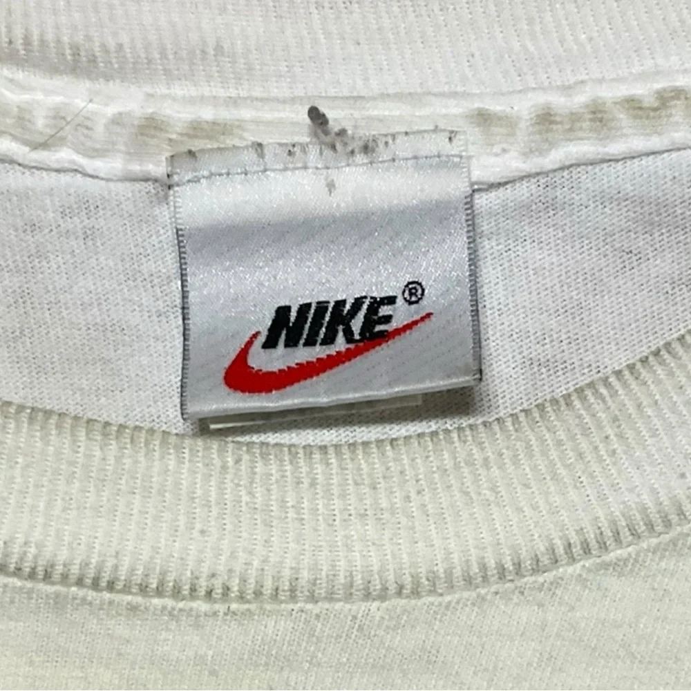 🧊 Vintage Nike Air Z Logo Tee 🏀 90s‎ Made in USA XL OG Swoosh Single Stitch